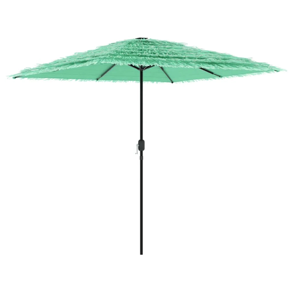 Ombrellone da giardino con robusto palo in acciaio 248 x 248 x 248 cm protezione UV atmosfera accogliente poliestere verde 02_0056387