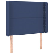 Testiera | Testata ad Orecchio Blu 93x16x118/128 cm in Tessuto