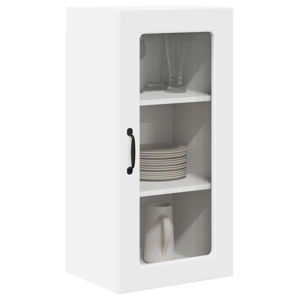 Mobile in vetro da parete LUCCA 2 pcs Bianco 40 x 31 x 80 cm