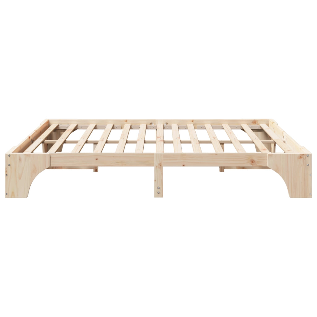 Struttura Letto Naturale Legno Massello di Pino 180 x 200 cm
