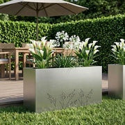 Vaso da giardino Argento 100 x 20 x 49 cm Acciaio Inox 8005856