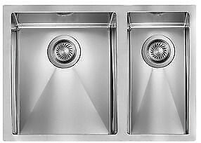 CM 012053.S0.01.2018 Lavello da incasso 2 vasche in acciaio inox AISI 304 63 x 45 cm (63x45x19 cm) colore Inox satinato