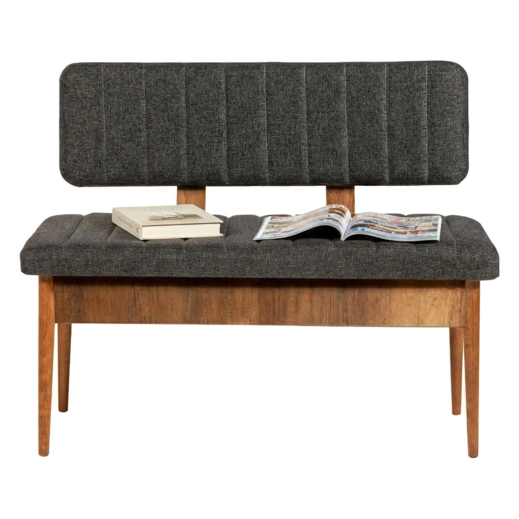 Salento, Panca Peso Supportato 150 kg, 110x40x85h cm Marrone Noce