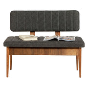 Salento, Panca Peso Supportato 150 kg, 110x40x85h cm Marrone Noce
