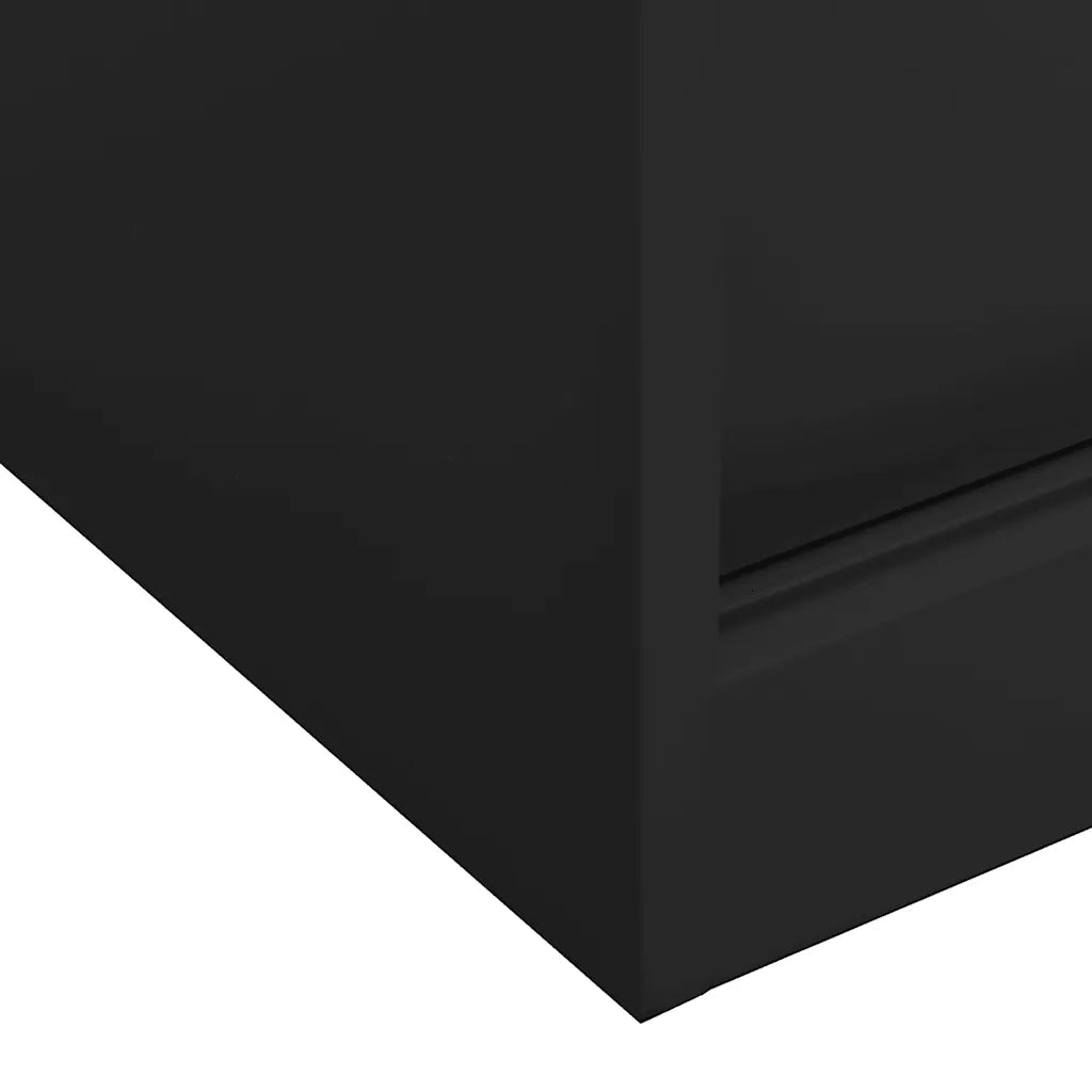 Armadio Ufficio Anta Scorrevole Antracite 90x40x90cm Acciaio 335953