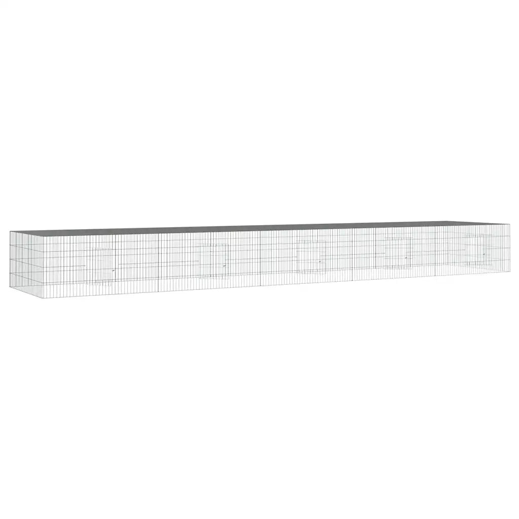 Conigliera con 5 Pannelli 541x109x54 cm Ferro Zincato