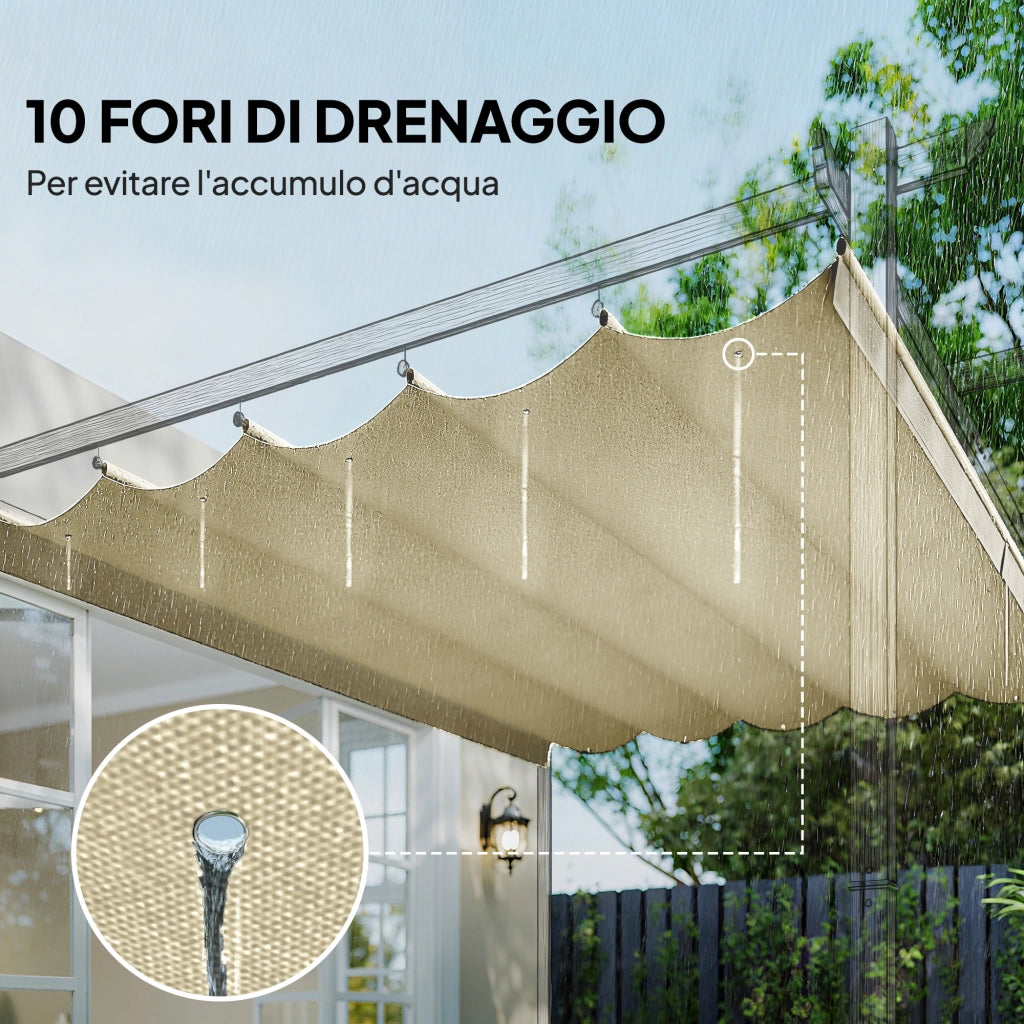 Copertura per Gazebo in Poliestere ¨C Zephmum ¨C Crema 250x255 cm