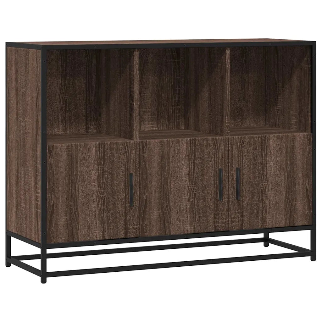Credenza-Buffet-Armadio da cucina Rovere Marrone 100x35x76 cm in Legno Multistrato