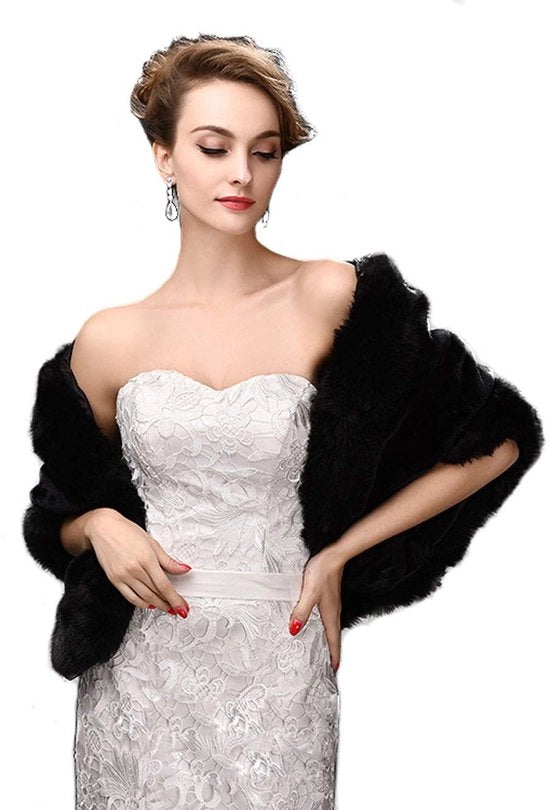 Scialle in Finta Pelle di Lupo - Lunghezza 155 cm - Larghezza 12,5 cm