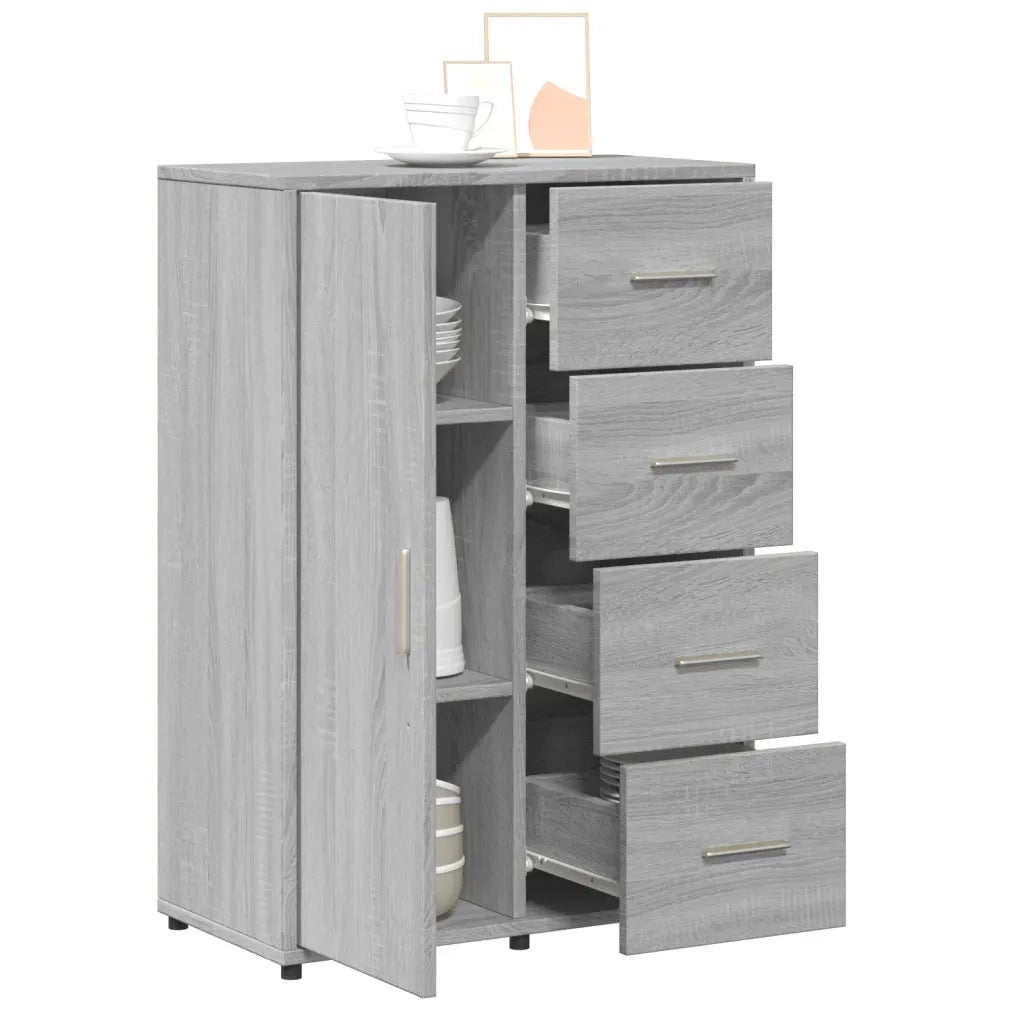 Credenza Grigio Sonoma 60x31x84 cm in Legno Multistrato 840511