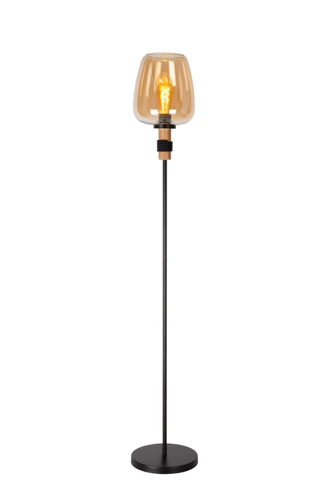 Lampada da terra ILONA ovale 1xE27 vetro ambra Lucide