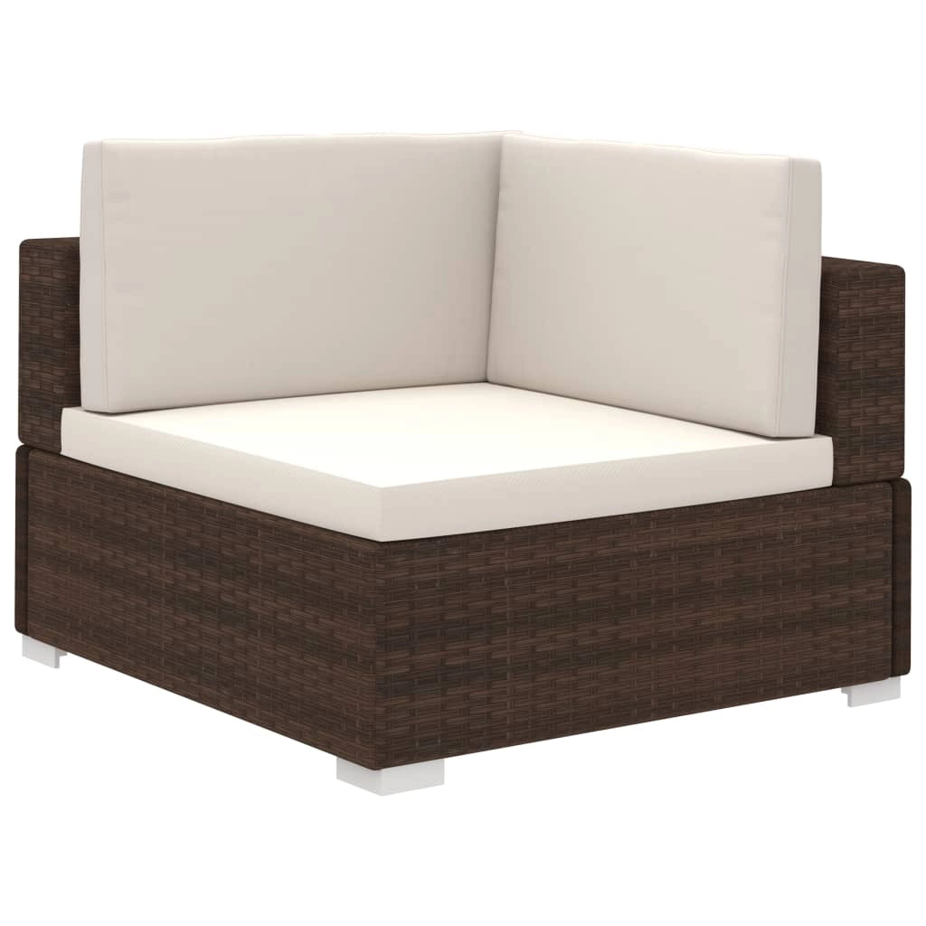 Set di mobili da giardino in resina intrecciata marrone da 15 pezzi 02_0014554