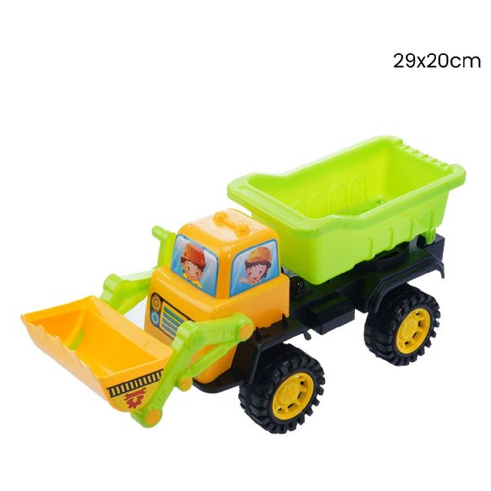 Trade Shop - Grande Camion Ruspa Di Plastica Con Ruote Pala Escavatrice Giocattolo 29x20cm 258302 -