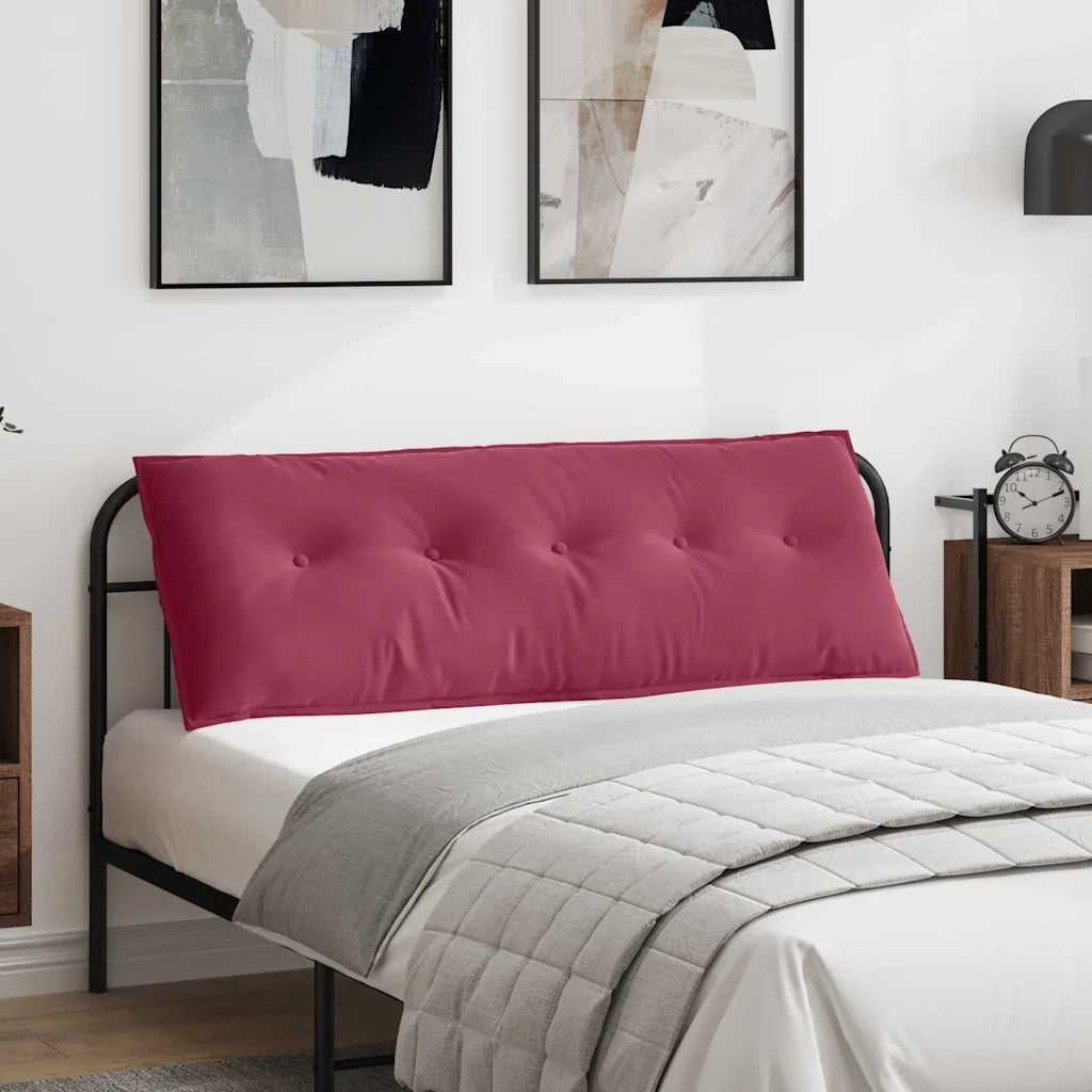 Cuscino per Schiena Rosso Vino 140 x 50 cm Tessuto in Cords