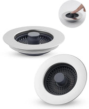 Filtro per cucina migliorato - 3-in-1 stopper per scarico - sostituzione per cattura rifiuti alimentari - adatto per tubi di scarico 70 mm-86 mm - profondità > 22 mm Filtro per scarico