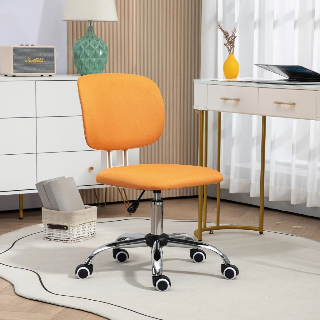 Sedia da ufficio girevole ¨C Xylo ¨C tessuto arancione, altezza regolabile, 48x53x80-90 cm