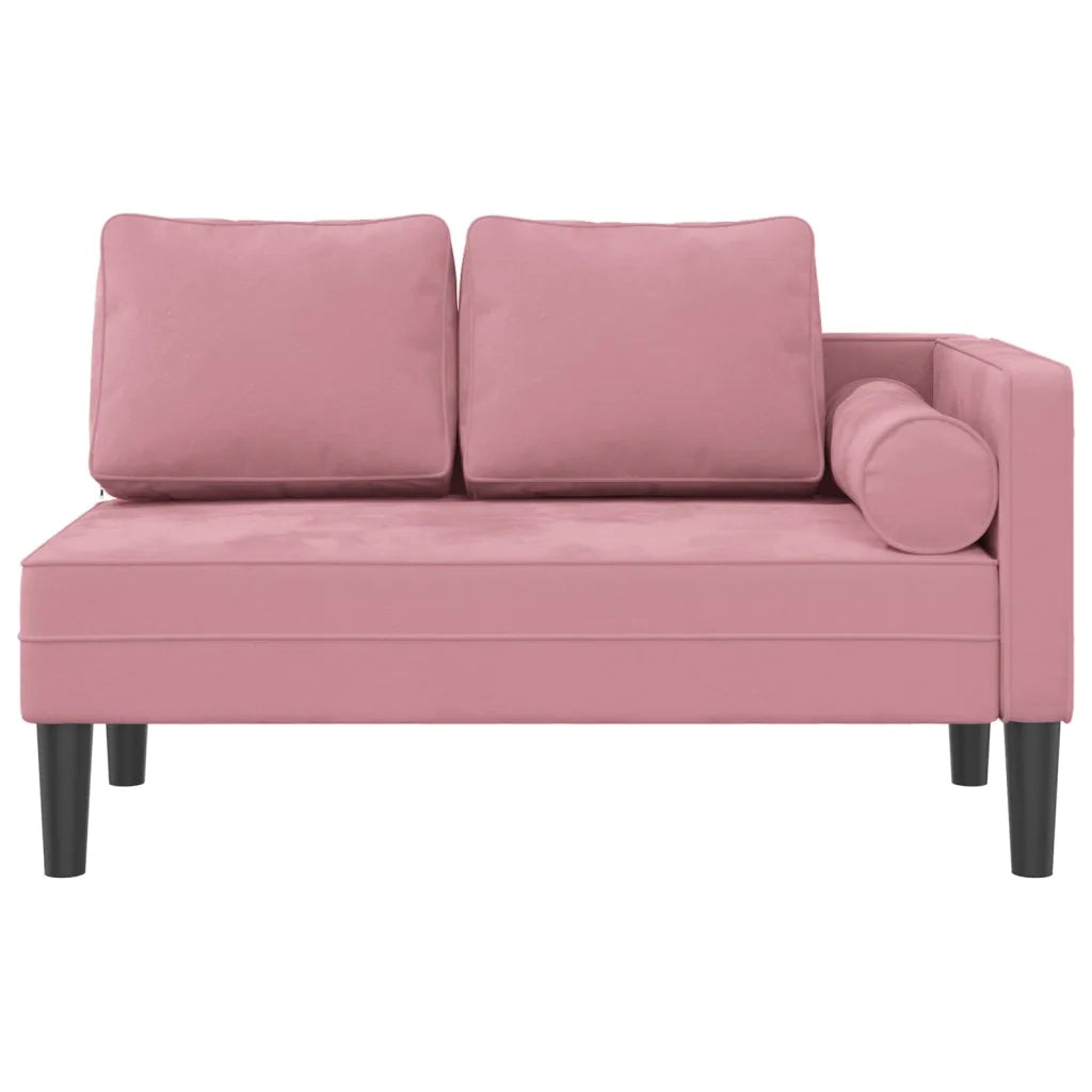 Chaise Lounge | Sedia a Sdraio con Cuscini Rosa in Velluto CFW1028421