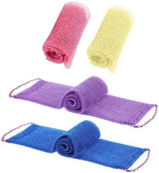 Sacchetto per schiuma per doccia 2 x Nylon - Pulizia a profondità - Sacchetto schiuma per doccia - Palline schiuma per doccia - Dimensioni 30 x 80 cm - Corda per tirare