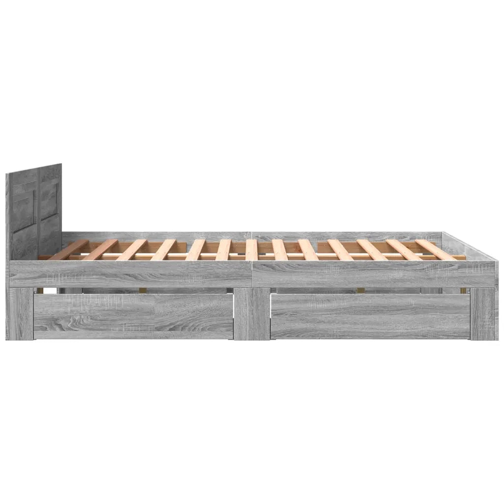 Giroletto Testiera Grigio Sonoma 160x200 cm Legno Multistrato 3295553