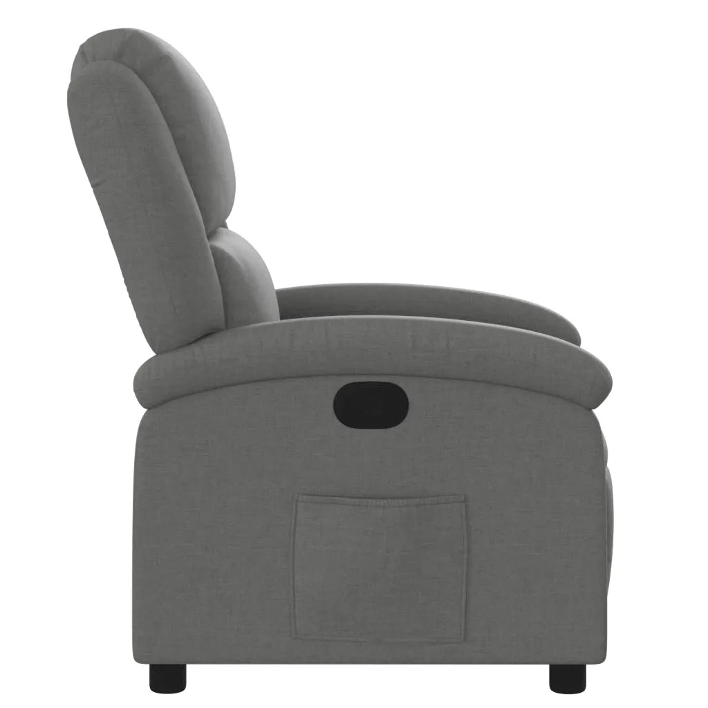 Divano Sedia-Poltrona reclinabile in Tessuto Grigio Scuro 165042