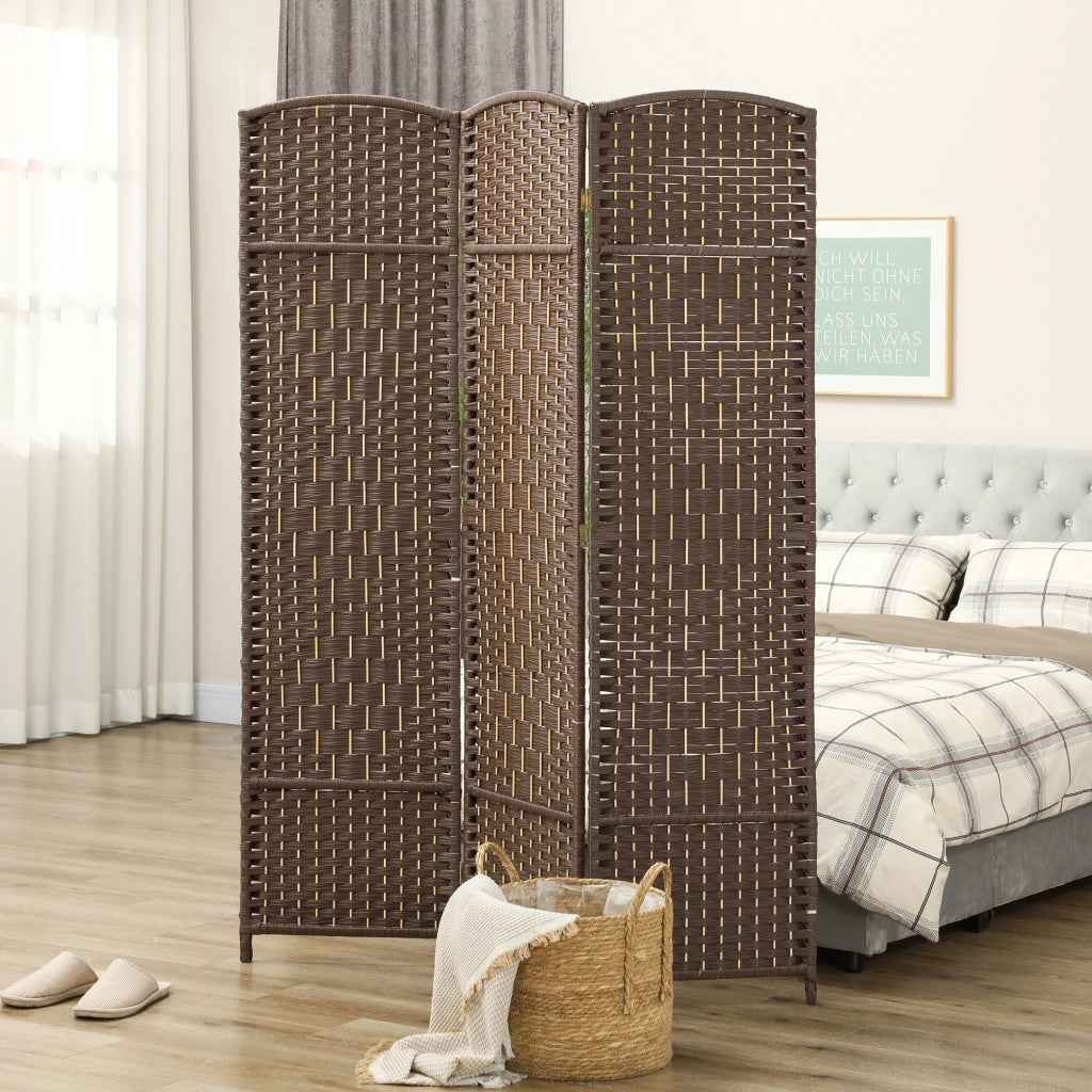 Paravent in legno 3 ante ¨C zephmum ¨C 135x180 cm marrone