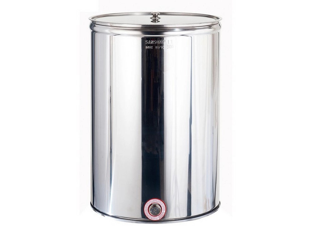 1pz contenitore enologico inox liscio aggraffato con coperchio lt. 400 cod:ferx.vit48544