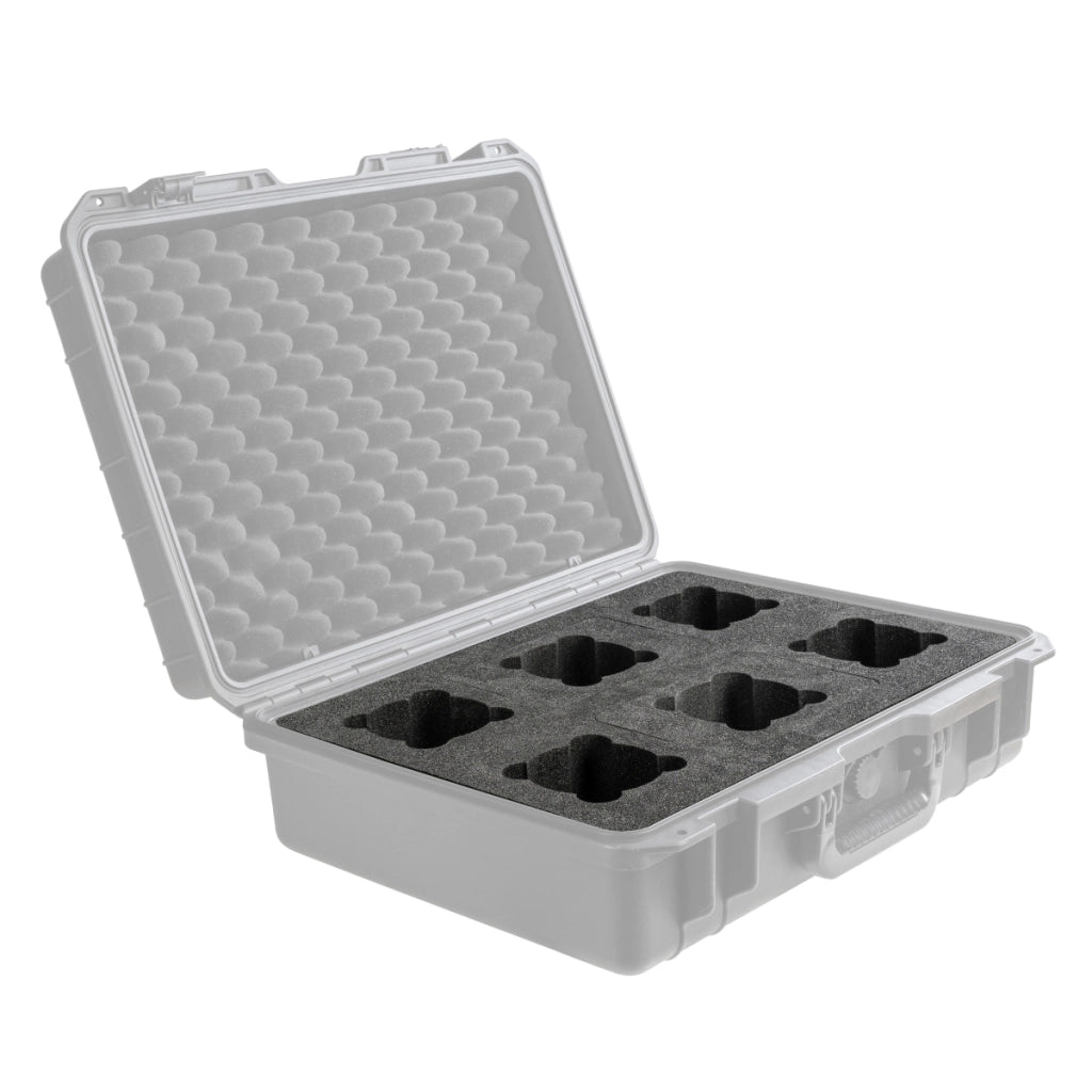Mantona Pannello in gommapiuma porta obiettivi fotografici, presagomato per valigetta rigida Outdoor L, con copertura in spugna bugnata