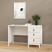 Scrivania Murjan, Scrittoio multiuso, Tavolo per ufficio porta PC, Piano di lavoro, 120x48 h77 cm, Bianco