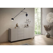Madia moderna 3 ante/4 cassetti 174x40x84 cm Solaria - Cashmere