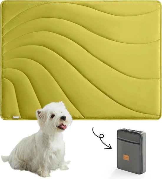 Matrice di Viaggio in Nylon Premium con Tasca di Ripiegamento Impermeabile per Cani con Comfort Supremo e Protezione Acqua