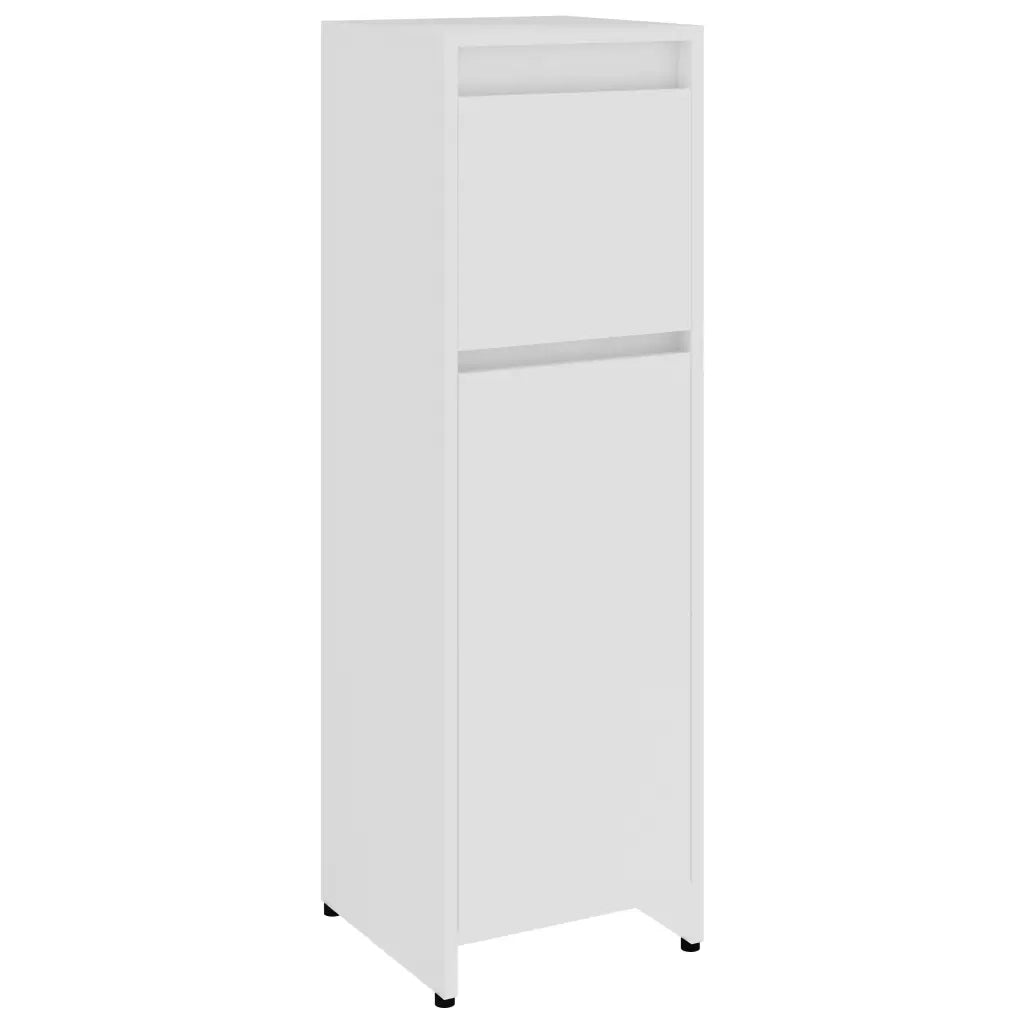 Set Mobili da Bagno 4 pz Bianco in Truciolato 3056889
