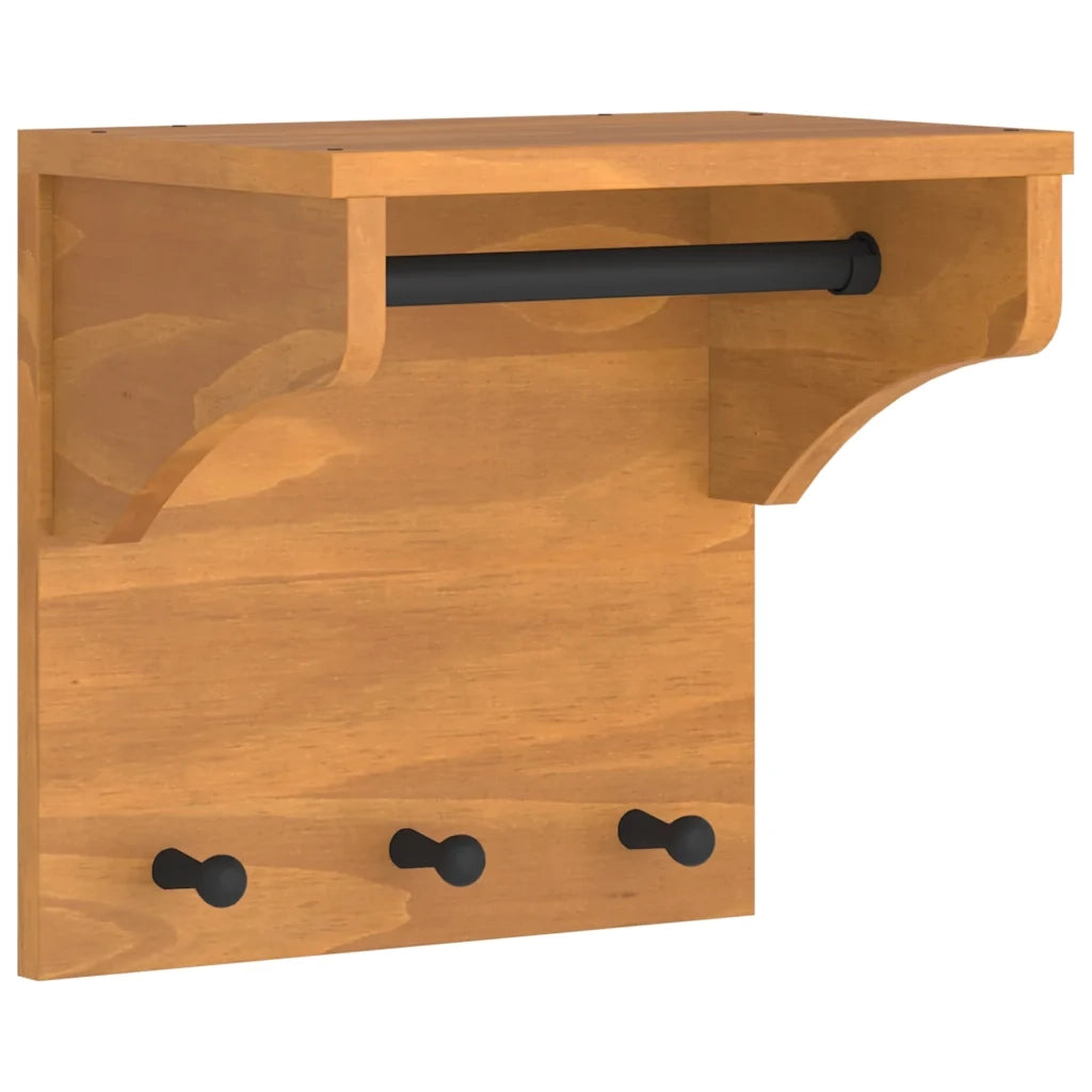 Appendiabiti da Parete SANDNES 43x30x42 cm in Legno di Pino CFW7285445