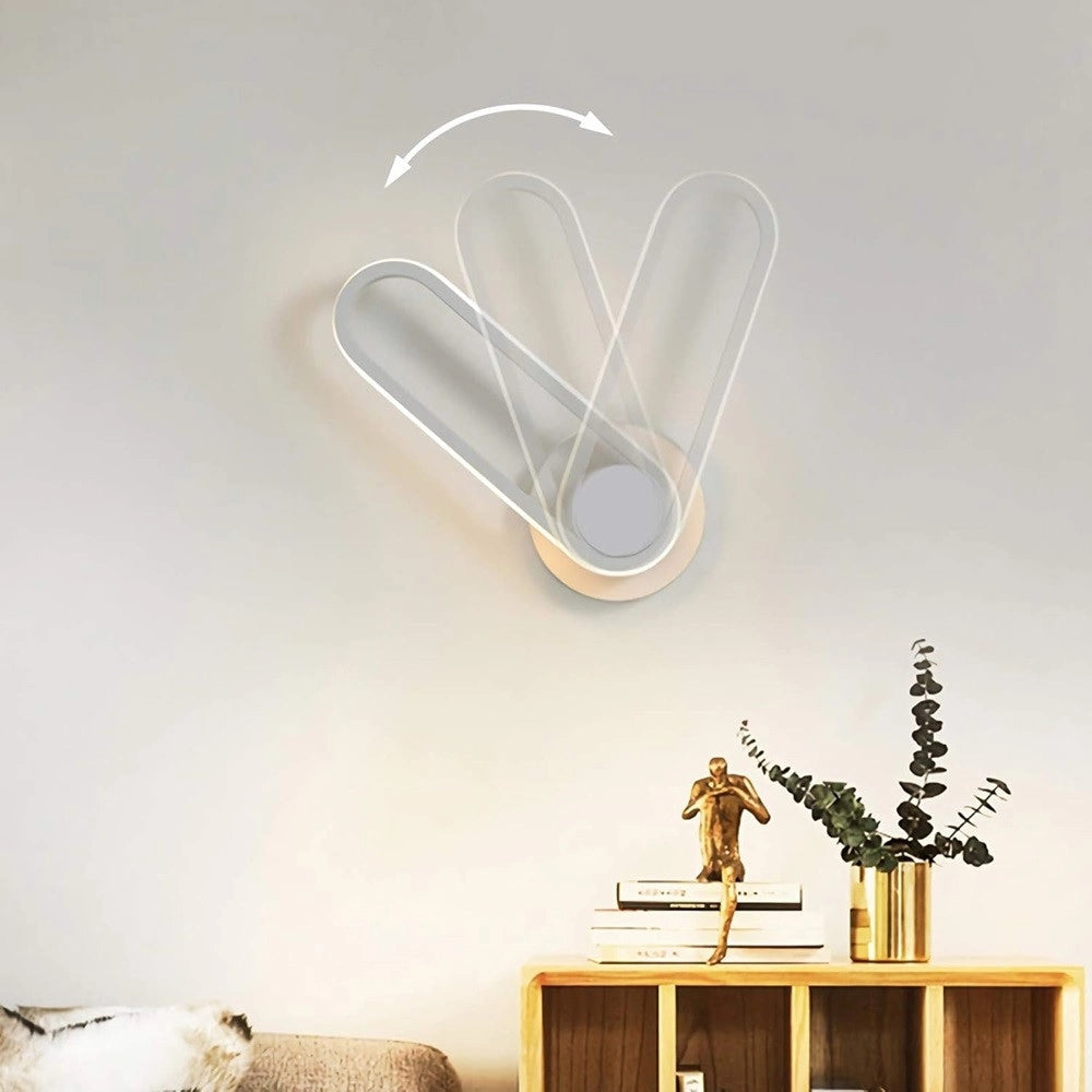 Trade Shop - Applique Da Parete Led 13 W Ovale Verticale Orientabile Bianco Luce Fredda 50339 -