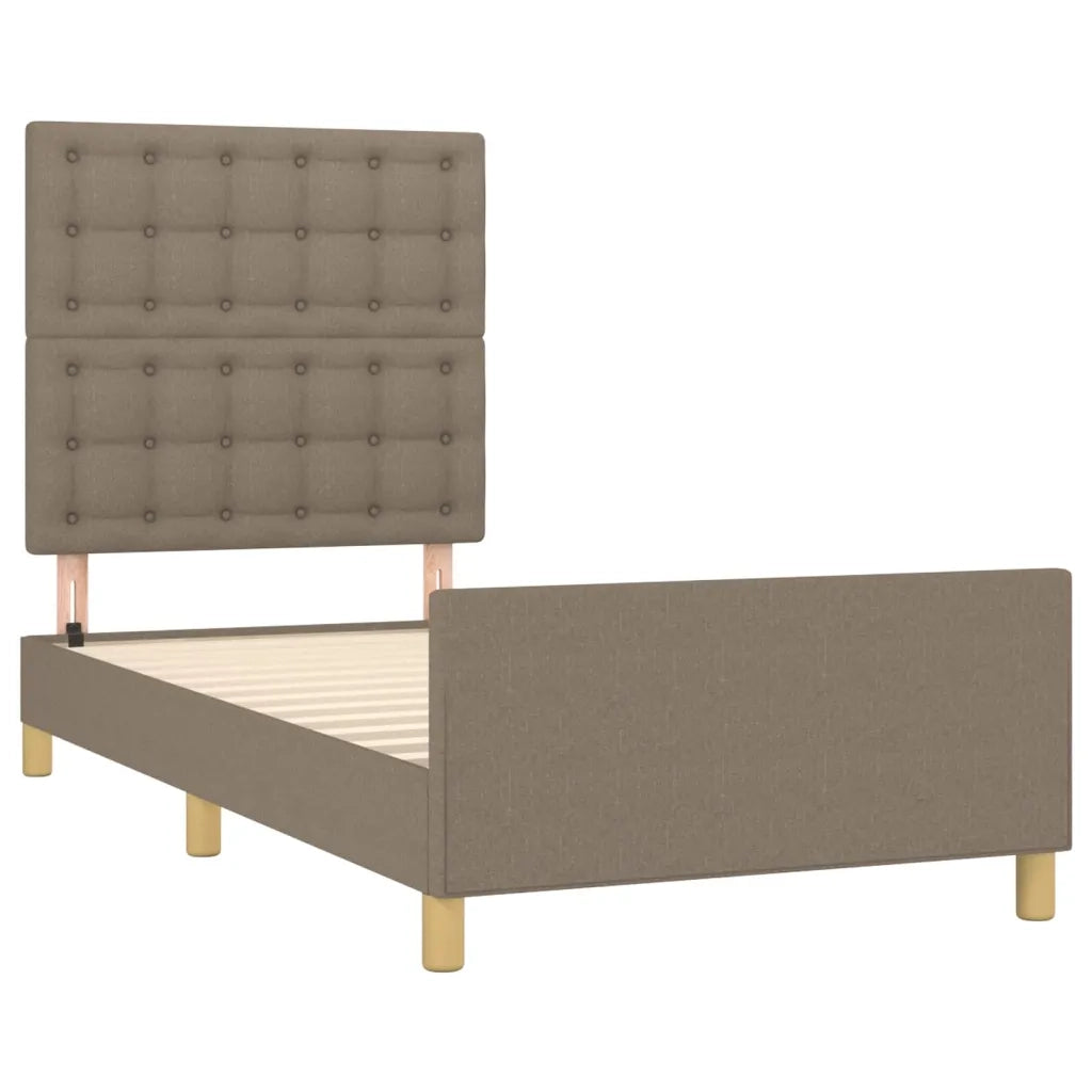 Giroletto con Testiera Tortora 80x200 cm in Tessuto 3125337