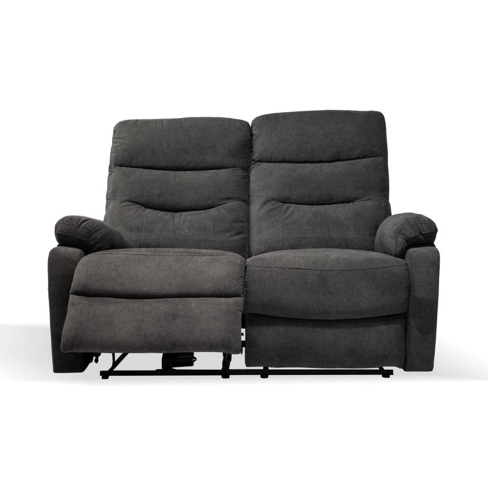 Divano 2 posti 2 recliner elettrici Brienz colore grigio scuro