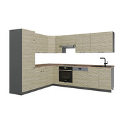 Cucina angolare completa Fame-Line Pannello in quercia/Antracite 287 x 60 cm, PL Rovere Vicco
