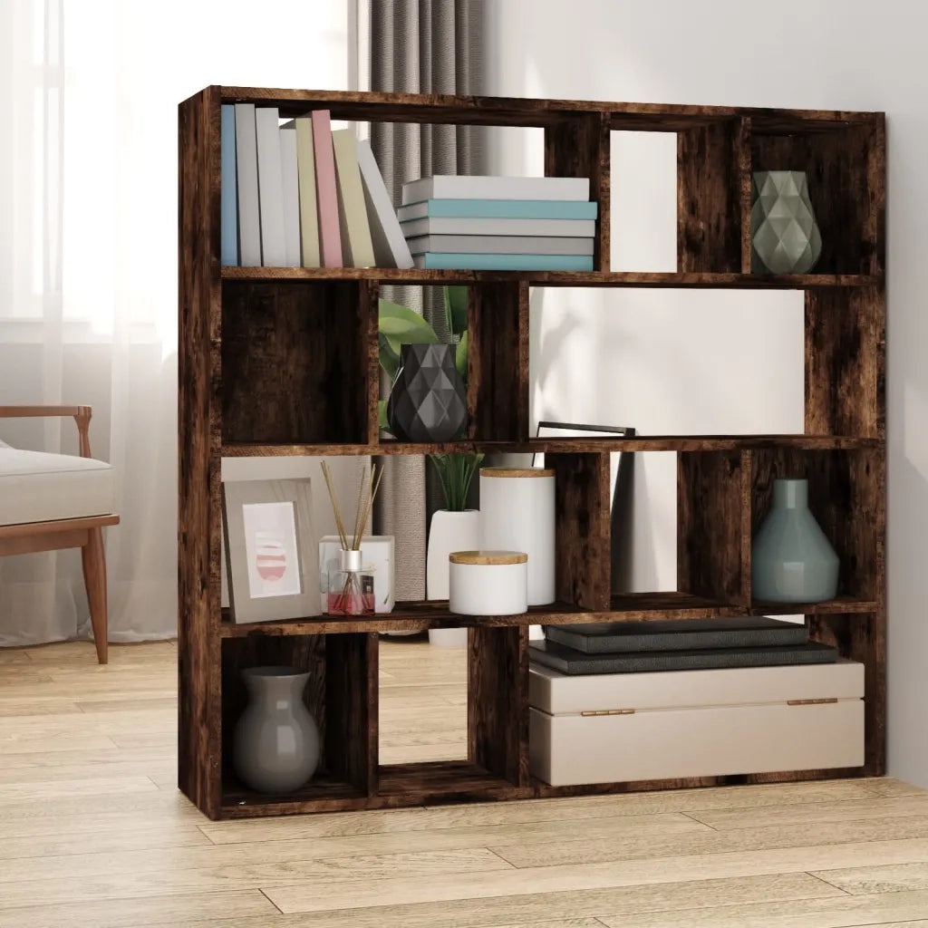 Libreria/Divisorio Ambienti | Divider per stanze | Paravento Rovere Fumo 105x24x102 cm