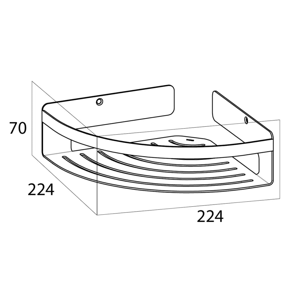 Tiger Mensola da Bagno Angolare Caddy Argento Grande 1400630946 418305