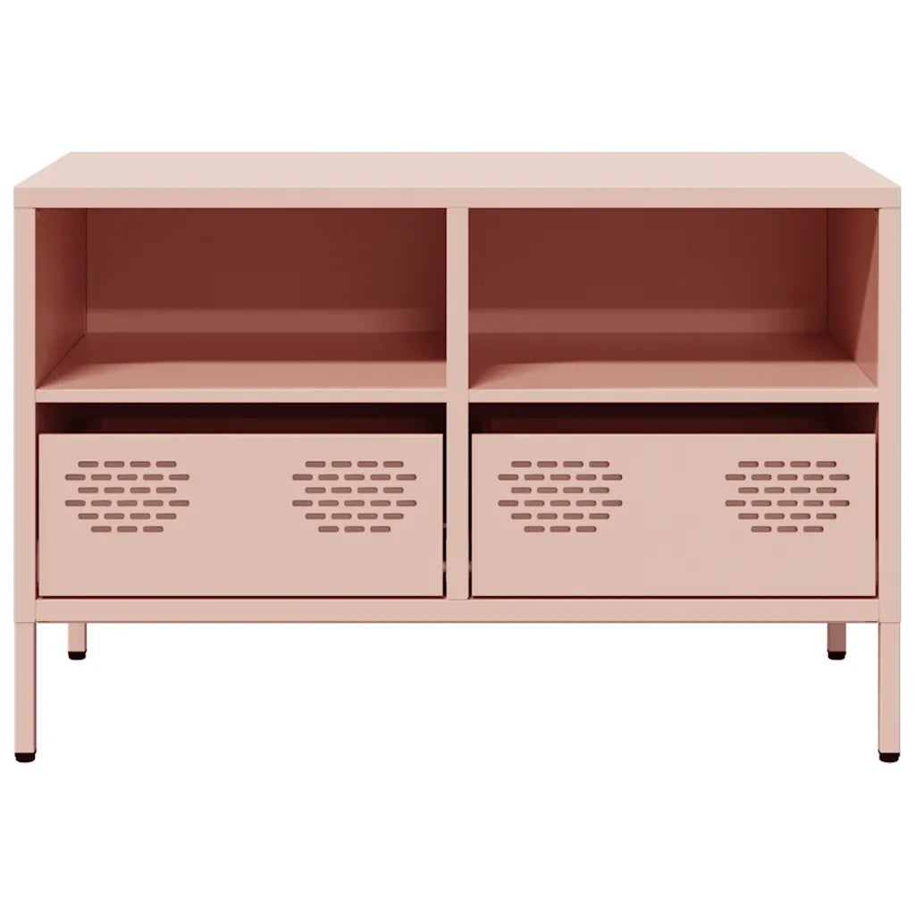 vidaXL Mobile TV Rosa 68x39x43,5cm in Acciaio Laminato a Freddo