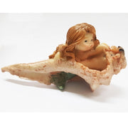 Trade Shop - Sirena Conchiglia Rocciosa 12x6x6cm Ornamento Acquario Decorazioni Arredo Pietra -