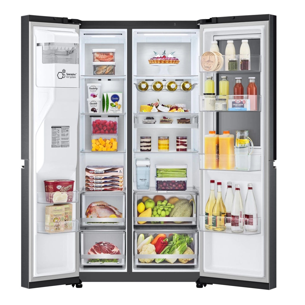 LG GSXV91MCAE InstaView Frigorifero Side by Side 635 L 179 cm Classe E 36 dB No Frost Wi-Fi Door in Door colore Nero
