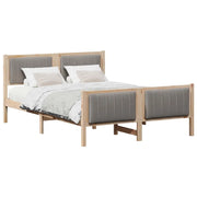 Letto matrimoniale | Letto per adulti | Struttura del Letto con testiera Marrone e taupe 140 x 200 cm