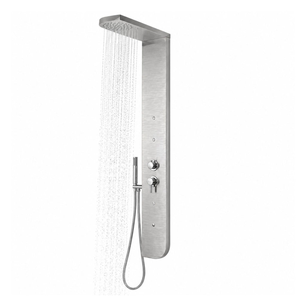 Colonna doccia acciaio inox 3 funzioni 4 bocchette idro lombari l20xp50xh150 005b *** finitura- spazzolato, confezione 1