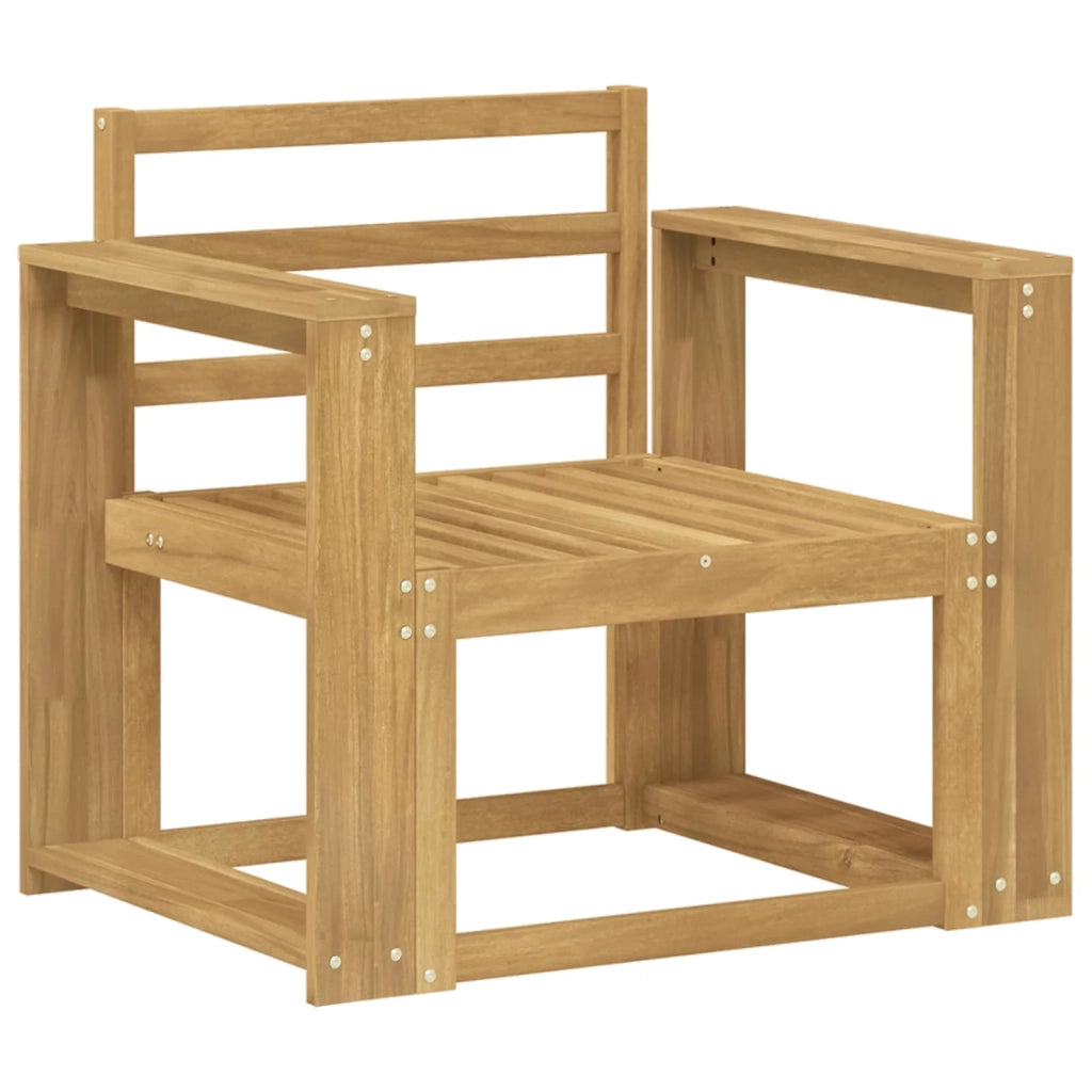 Set di divani da esterno Legno di Acacia Massello Bianco 3438978