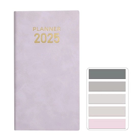 Agenda A6 - Piccolo Calendario - Pianificatore di Appuntamenti - Quaderno di Note - Organizzatore - Copertina in Pelle PU - 120 Pagine - Agenda
