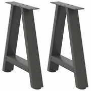 Set di 2 gambe per tavolino da caffè a forma di A con piedini regolabili 38 x 42-43 cm acciaio antracite 02_0057110