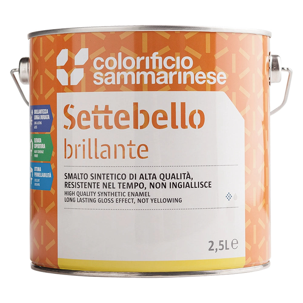 SMALTO SINTETICO 'SETTEBELLO' Lt. 0,750 Nero- 6 pezzi  - COLORIFICIO SAMMARINESE