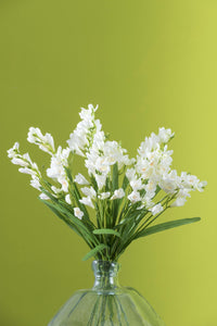 Set 8 Fresia Composta da 2 Fiori Artificiali Altezza 58 cm Bianco