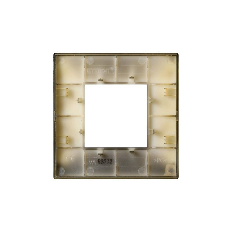 Placca Plastica Serie Venus 2P Colore Oro Lucido Compatibile Con Vimar Arke