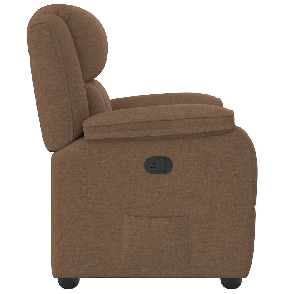 Poltrona Reclinabile in Tessuto Marrone 4015704